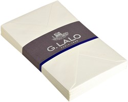 Envelop G.Lalo bank C6 114x162mm gegomd gevergeerd wit pak à 25 stuks
