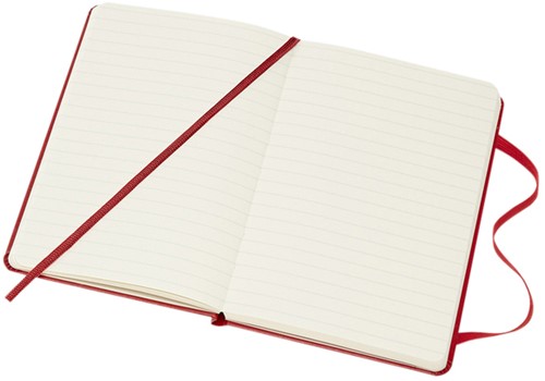 Notitieboek Moleskine pocket 90x140mm lijn hard cover rood-1