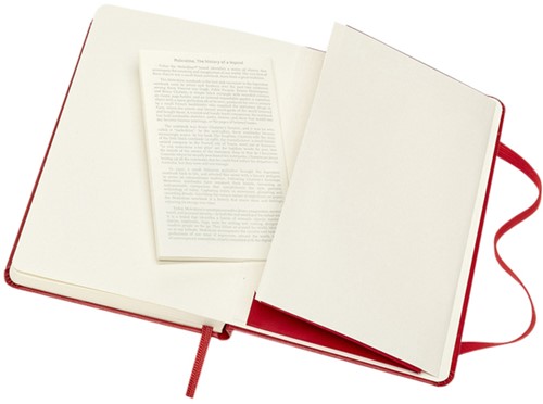 Notitieboek Moleskine pocket 90x140mm lijn hard cover rood-2