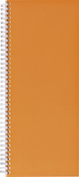 Notitieboek 135x330mm lijn 160blz 70gr spiraal oranje