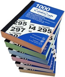 Garderobebon CombiCraft 6 boekjes à 1000 stuks assorti