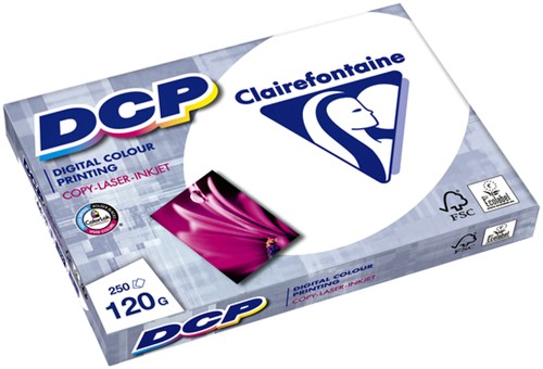 Laserpapier Clairefontaine DCP A4 120gr wit 250vel