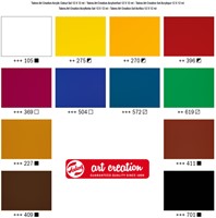 Acrylverf Talens Art Creation met stappenplan 12ml set à 12 kleuren-2