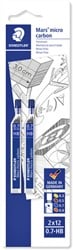Potloodstift Staedtler Mars Carbon Micro 0.7mm HB blister 2 stuks