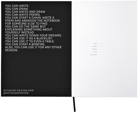 Notitieboek Octàgon Hurt A5 135x200mm dots zwart-3