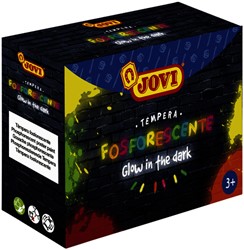 Plakkaatverf Jovi glow in the dark 35ml set à 4 kleuren ass