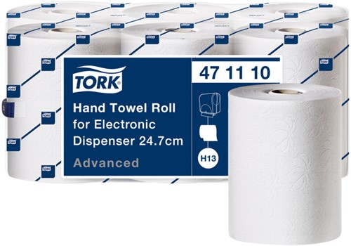 Handdoekrol Tork H13 advanced voor sensorsystemen 2-laags 143m wit 471110