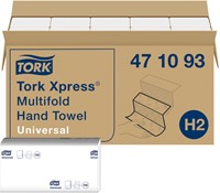 Handdoek Tork Xpress H2 multifold universal vouwhanddoeken 1 laags wit 471093-3