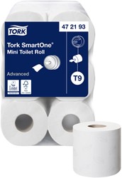 Toiletpapier Tork SmartOne® Mini T9 advanced 2-laags 620 vel  wit  472193