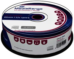 CD-R MediaRange 700MB|80min 52x speed, 25 stuks