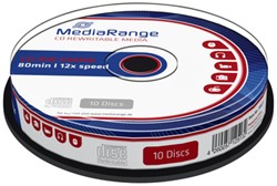 CD-RW MediaRange 700MB|80min 12x speed, 10 stuks