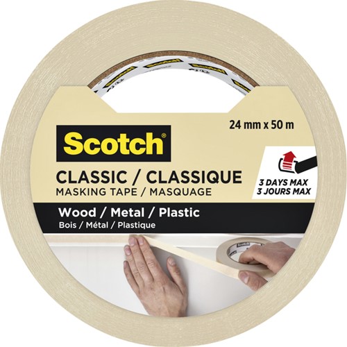 Afplaktape Scotch Classic 24mmx50m beige-2