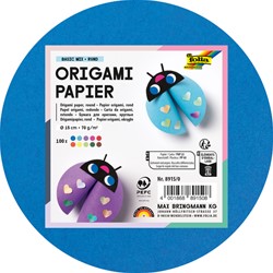 Origami papier Folia 70gr rond 15cm 100 vel assorti kleuren