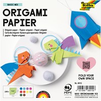 Origami papier Folia 70gr 15x15cm 100 vel assorti kleuren