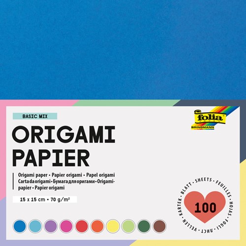 Origami papier Folia 70gr 15x15cm 100 vel assorti kleuren-2