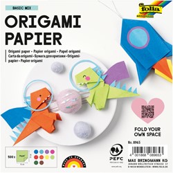 Origami papier Folia 70gr 15x15cm 500 vel assorti kleuren