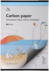 Carbonpapier Qbasic A4 21x31cm 10x zwart