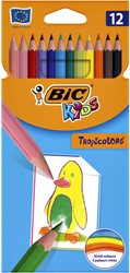Kleurpotloden Bic Kids Tropicolors blister à 12 stuks