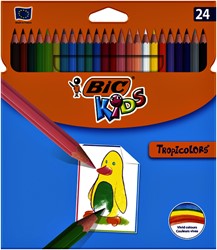 Kleurpotloden Bic Kids Tropicolors blister à 24 stuks
