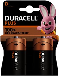 Batterij Duracell Plus 2xD