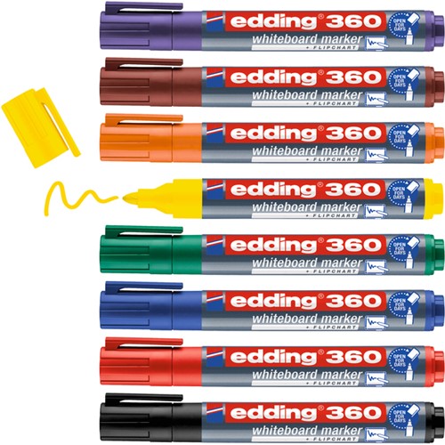 Viltstift edding 360 whiteboard rond 1.5-3mm assorti set à 8 stuks-2