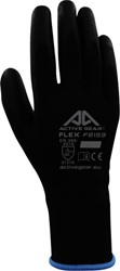Handschoen ActiveGear grip PU-flex zwart medium