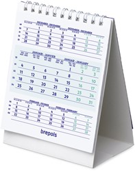 3-Maandsbureaukalender 2025 Brepols 10.5x13cm