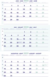 3-Maandskalender 2025 Brepols 30x60cm