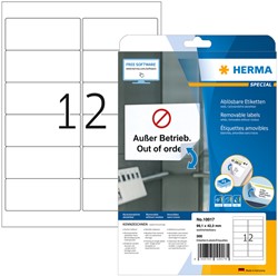 Etiket HERMA 10017 A4 99.1x42.3mm verwijderbaar wit