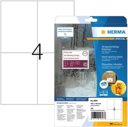 Etiket HERMA 4697 105x148mm weerbestendig wit 100stuks