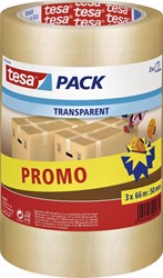 Verpakkingstape Tesa 57008 50mmx66m transparant promopack