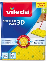 Dweil Vileda 3D geel 2 stuks
