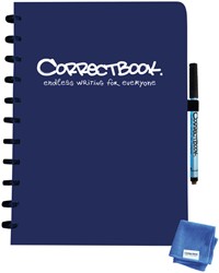 Notitieboek Correctbook A4 blanco 40blz midnight blue