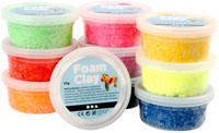 Klei Foam Clay basic 10 x 35gr 10 kleuren-2