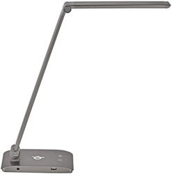 Bureaulamp MAUL Stella LED colour vario dimbaar Qi oplaadstation met extra USB antraciet