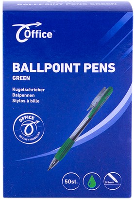Balpen Office click groen-3