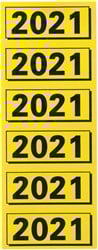 Rugetiket Elba 2021 geel met zwarte opdruk 120 stuks