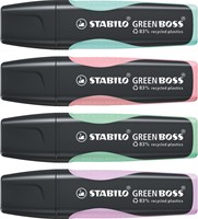 Markeerstift STABILO GREEN BOSS 6070/4 pastel assorti etui à 4 stuks-2