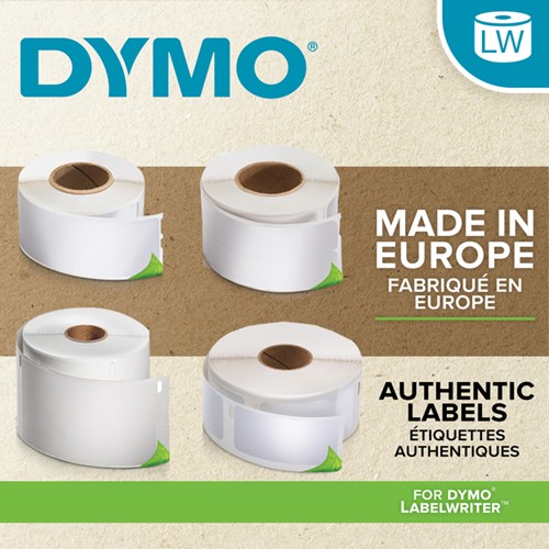 Etiket Dymo labelwriter 2133400 54mmx101mm badge zwart/geel rol à 220stuks-3