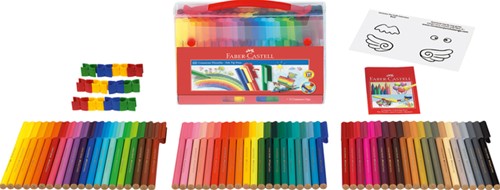 Kleurstift Faber-Castell Connector assorti koffer à 60 stuks-2