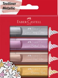 Markeerstift Faber-Castell metallic blister à 4 stuks assorti