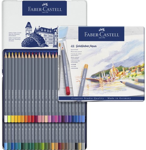 Kleurpotloden Faber-Castell Goldfaber aquarel assorti blik à 48 stuks-2