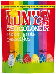 Chocolade Tony's paaseitjes pouch zak à 20 stuks assorti