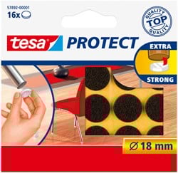 Beschermvilt tesa® Protect anti-kras  Ø18mm bruin 16 stuks