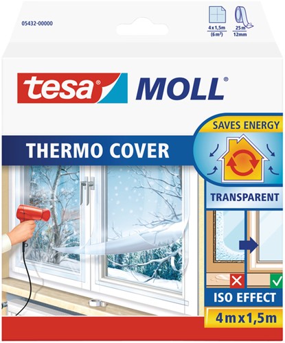 Isolatiefolie tesamoll® Thermo Cover tbv ramen 1,5x4m transparant