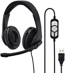 USB Hoofdtelefoon Hama HS-USB300 over-ear zwart