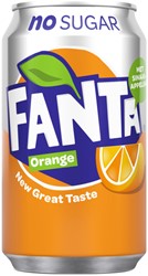 Frisdrank Fanta Orange Zero blikje 0.33l