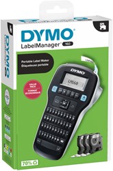 Labelprinter Dymo LabelManager 160 draagbaar qwerty 12mm zwart valuepack