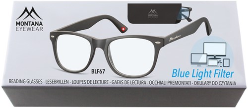 Leesbril Montana blue light filter +3.50 dpt zwart-2