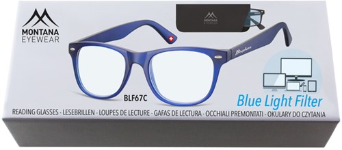 Leesbril Montana blue light filter +3.50 dpt blauw-2